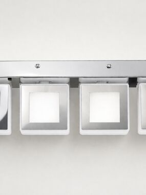 Effulgence 16” LED Vanity Light – 4 Light Chrome Bathroom Fixture